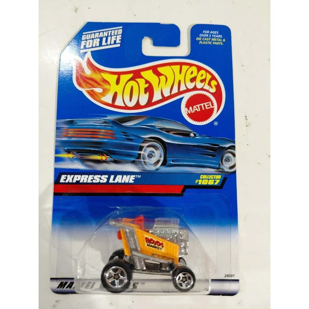 NIP Hot Wheels 1998 Main Line 1:64 Die Cast Express Lane Hot Rod Shopping Cart